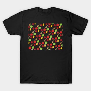 Rosh Hashana jewish holiday symbols pattern T-Shirt